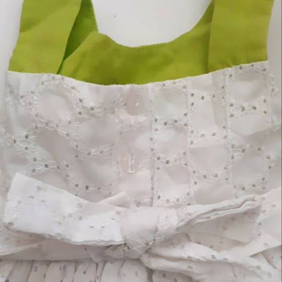 ⚡️3 FOR $25⚡️Vintage Eyelet Dress -Lime Green, Neon Pink - Picture 6 of 7
